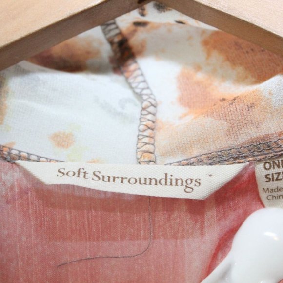 Soft Surroundings Sheer Crochet Adriana Open Vest Brown Women's Size OS H12785 - Picture 6 of 11